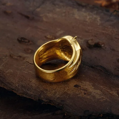 Miniatura 4 de PAURO Anillo de fiesta de acero inoxidable para hombre, diseño de perno de trueno