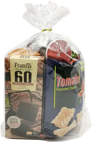 Keoferlo 100 bolsas de celofán con fuelle de 8 x 11 x 3.15 pulgadas, de plástico transparente para regalo, bolsas de regalo horneadas para regalo,
