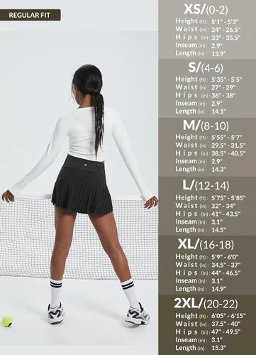 Miniatura 6 de baleaf - Falda de tenis plisada para mujer, falda pantalón de golf para mujer, cintura alta, pantalones cortos deportivos ligeros con bolsillos