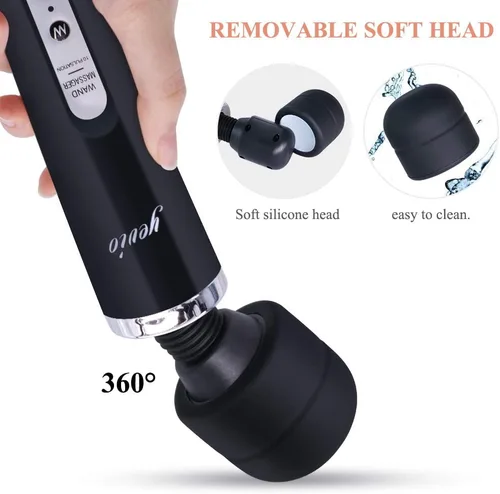 Miniatura 2 de YEVIOR Potente masajeador de mano con cable con 10 ajustes de pulso, vibración fuerte para mujeres, masajeador personal de terapia corporal total