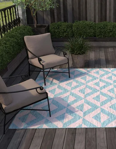 Miniatura 10 de Unique Loom Jill Zarin Outdoor Collection - Alfombra rectangular (2 pies 2 pulgadas x 3 pies 1 pulgadas, rectangular, beige y marrón)
