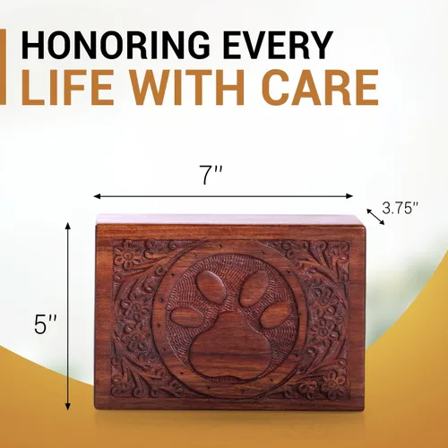 Miniatura 3 de Caja de Urna de Madera para Cenizas Humanas, Urnas Funerarias de Cremación, Urna Decorativa, Caja Conmemorativa para Mascotas, Urna para Gatos Bebés