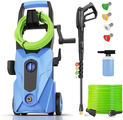 Miniatura 8 de 2025 Nuevo Limpiador a Presión 5000PSI, Limpiador de Potencia con Manguera de Extensión Resistente de 10m y 4 Boquillas, Compatible con Limpiadores