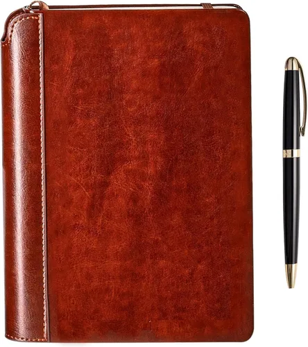 Miniatura 17 de SETTINI® Diario rayado – Diario de flores para escribir, juego de regalo – Cuero vegano de tapa dura, soporte único para bolígrafo, 192 páginas, A5