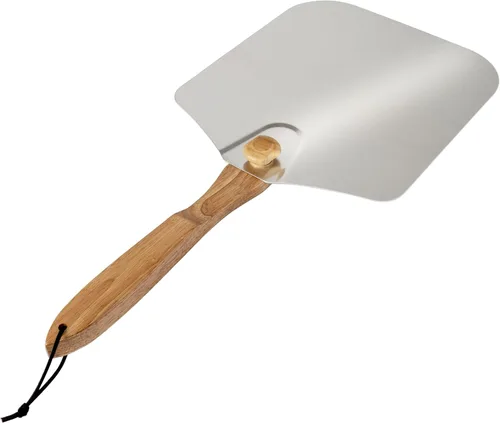 Old Stone Pizza Kitchen - Pala de aluminio para pizza con mango de madera plegable, 12 x 14 pulgadas