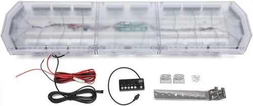 Miniatura 3 de Luces estroboscópicas de emergencia de 48 pulgadas, 88 LED, barra de luz de advertencia direccional ámbar con 16 modos intermitentes de advertencia