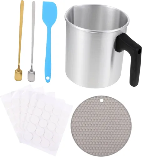 Anneome Juego de 1 juego de manualidades de olla para derretir jabón, kit de fabricación de velas para principiantes, suministros de fabricación de