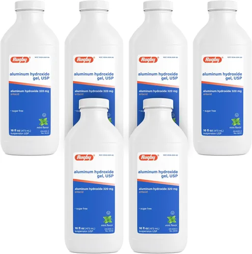 Miniatura 9 de Hidrogel de aluminio, USP 320mg/0.2 fl oz 16 oz por botella genérico para Amphojel Paquete de 6 en total 96 oz