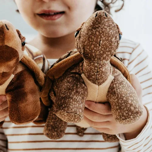 Miniatura 5 de The Petting Zoo - Peluche de tortuga de granja, regalos para niños, animales de granja salvajes, juguete de peluche de tortuga de 9 pulgadas