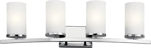 Miniatura 42 de Kichler Crosby 45495NI - Aplique de pared de 9.25 pulgadas en níquel cepillado, 1 luz contemporánea para pasillo o baño con cristal de ópalo