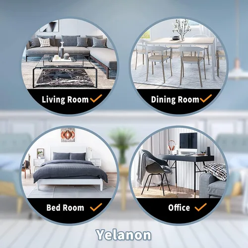 Miniatura 6 de Yelanon Deslizadores de Muebles, 8 piezas - Deslizadores de Muebles Cuadrados Beige de 4 3/4" para Alfombra, Deslizadores Movibles de Muebles