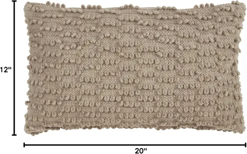 Miniatura 5 de SARO LIFESTYLE Almohada Nubby con relleno de plumón Gris