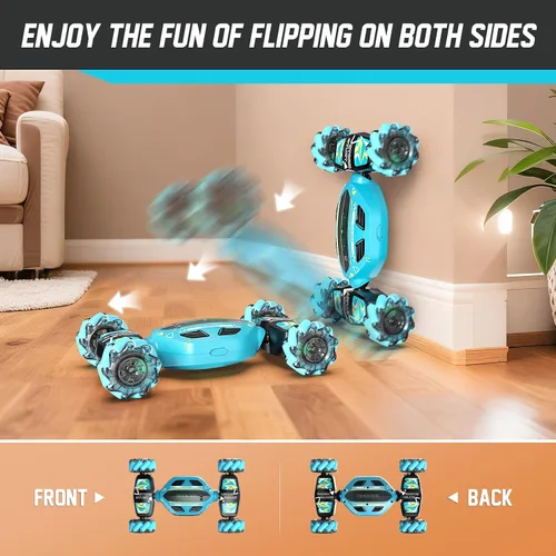 Miniatura 3 de Auto de acrobacias RC con detección de gestos para niños de 8 a 12 años, juguete de regalo para niños, control remoto 4WD, rotación de 360°