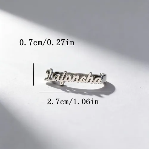Miniatura 2 de Custom Engraved Various Font Styles Metal Watch Buckle - Personalized Name Stainless Steel Clasp, Adjustable Smartwatch Accessory, Compatible with