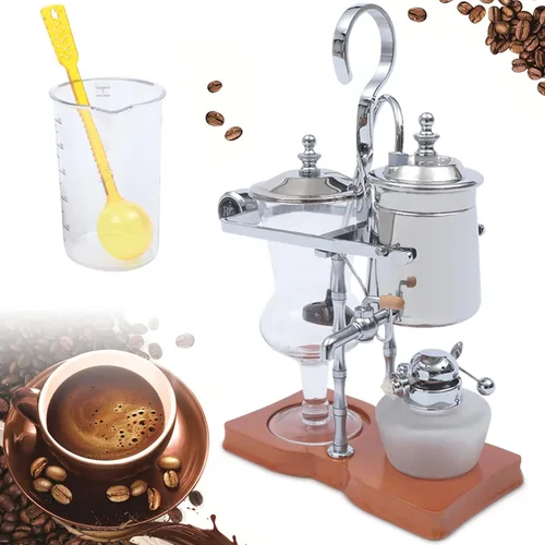 Miniatura 2 de Family Balance - Cafetera sifón con sifón, diseño elegante de estilo retro (dorado)