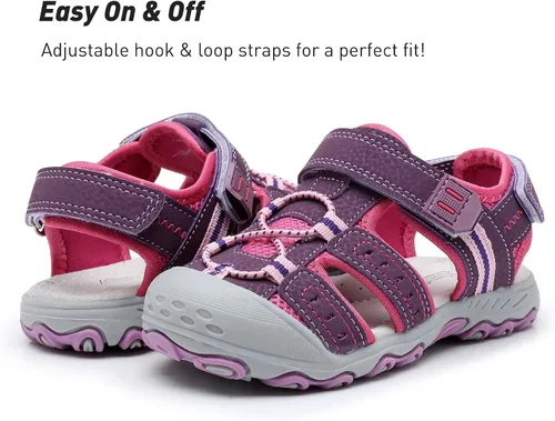 Miniatura 4 de Ahannie Sandalias deportivas para niños y niñas, sandalias de playa con punta cerrada, zapatos de verano para niños pequeños