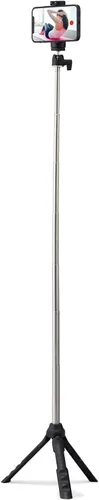 Elecom P-STSRSMBK Trípode Selfie Stick, 2 vías, máximo 37.4 pulgadas (37.402 in), para iPhone / Android, accesorio de zapato incluido, negro