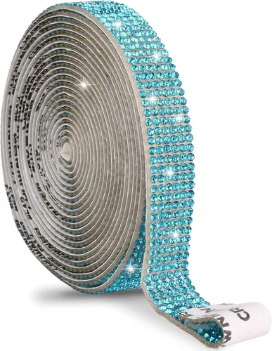 Miniatura 13 de Cinta de cristal autoadhesiva, calcomanías de diamantes de imitación para envoltura de regalos, manualidades, proyectos de decoración, bodas