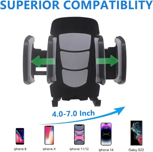 Miniatura 6 de Soporte universal para teléfono para carrito de golf, soporte universal para todos los teléfonos celulares de 4.7 a 6.8 pulgadas, compatible