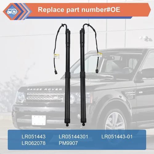 Miniatura 2 de Un par de choques eléctricos del puntal de la ayuda de la puerta trasera trasera de la puerta trasera compatible con Land Rover Vehicle 2012-2013