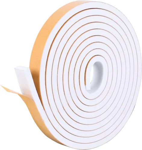 Miniatura 24 de Cinta de Espuma Autoadhesiva Burlete de 1/2 pulgada x 1/4 pulgada x 42 pies, Tiras de Espuma Aislante de Alta Densidad, Sello de Espuma, Burletes