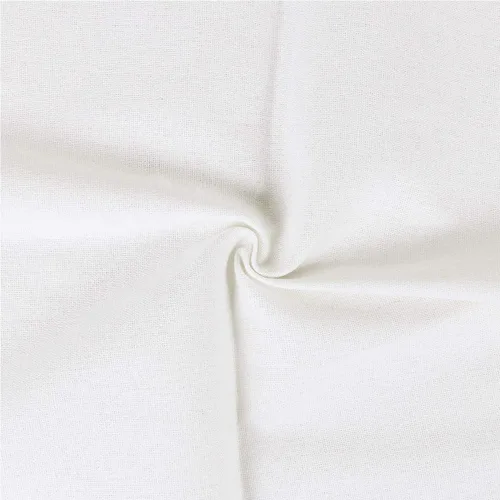 Kissbuty - Tela de lino de algodón para costura, tela de lino blanco para bordar, ropa, manualidades, maceta, decoración, bordado de punto de cruz,