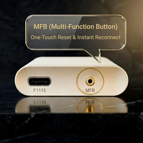 Miniatura 4 de SLASH 3 LDAC Hi-Fi Bluetooth DAC Sonido sin pérdida aptX Adaptive/HD y AAC Audiófilo inalámbrico a RCA Studio y receptor estéreo para el hogar
