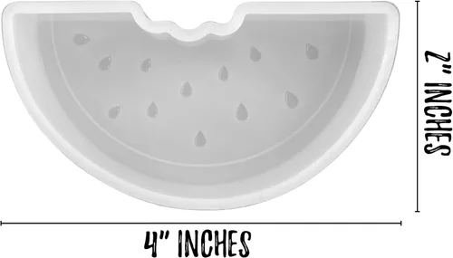 Miniatura 2 de Molde de silicona Freshie para rebanadas de sandía, tamaño 4 pulgadas de ancho x 2 pulgadas de largo x 1 pulgada de profundidad, sandía mordida