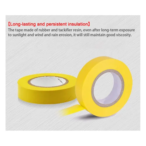 Miniatura 6 de Maveek 10 rollos de cintas eléctricas de PVC, autoadhesivas, impermeables, aislantes amarillas, clasificadas hasta 600 voltios y 176 °F, 0.6 x 49.2