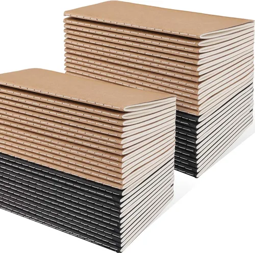 Miniatura 13 de Oucaru 64 mini cuadernos a granel, 3.5 x 5.5 pulgadas, 12 colores arcoíris, juego de 60 páginas de papel rayado de bolsillo pequeño, mini cuaderno