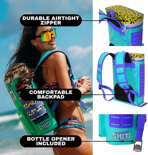 Miniatura 5 de SHITI Hieleras Enfriador para Camping, Viajes, Playa, Lonchera Suave para Alimentos, Bebidas y Hielo, Portátil, Impermeable, Bolsa Aislada de 24 El