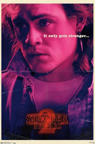 Miniatura 8 de Trends International Netflix Stranger Things: Season 2 - Póster de Billy Wall, 14.725 x 22.375 pulgadas, versión enmarcada de madera de granero