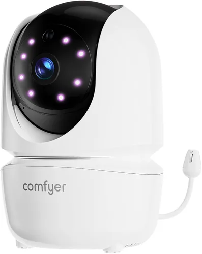 Comfyer BM01 - Monitor de bebé con cámara complementaria, monitor de bebé de video, resolución FHD de 1080p, zoom panorámico remoto, conversación