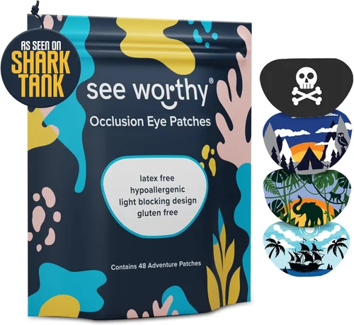 Parche adhesivo para niños y adultos, como se ve en Shark Tank, transpirable, cómodo parche de aventura para ojos perezosos, parches médicos para