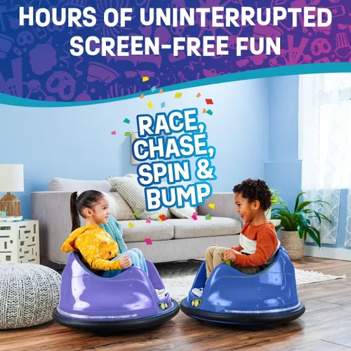 Miniatura 6 de Flybar FunPark - Coche de parachoques eléctrico de 6 V para niños pequeños, niños, juguetes de paseo para bebés, edades de 1.5 a 4 años, luces LED