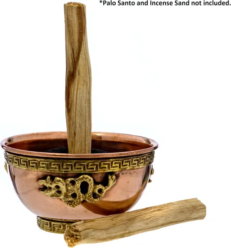 Miniatura 6 de Alternative Imagination Cuenco de Cobre de Dragón – Cuenco de Ofrenda para Uso en Altar, Ofrendas Rituales, Decoración del Hogar Brujesco – Soporte