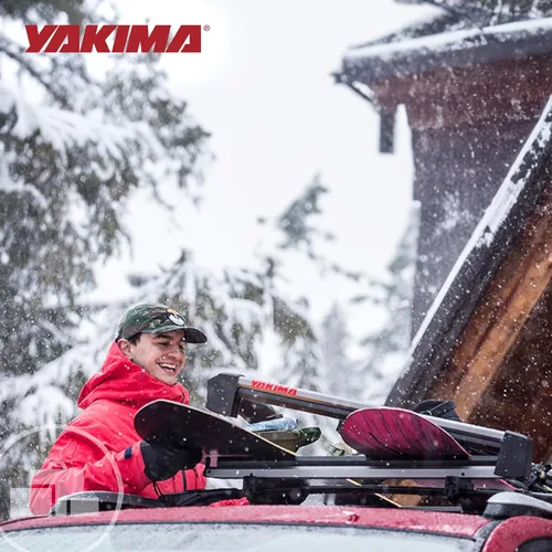 Miniatura 5 de YAKIMA, FreshTrack - Soporte de esquí y snowboard, se adapta a la mayoría de portaequipajes