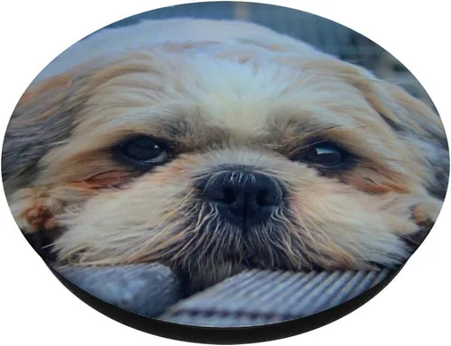 Miniatura 2 de Sad Eyes Shih Tzu Pet Dog - PopSockets Grip and Stand for Phones and Tablets