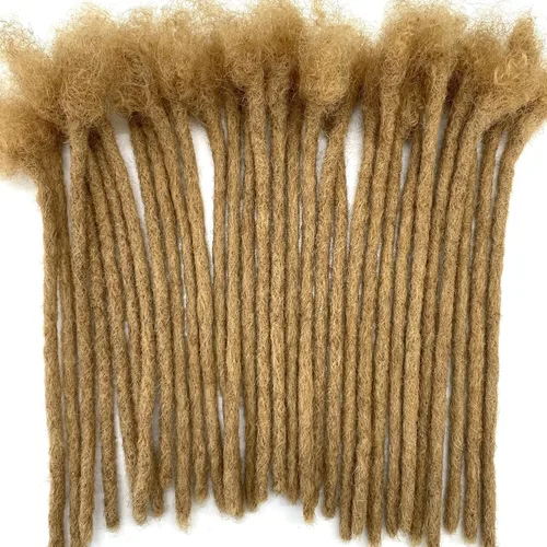 Miniatura 35 de Extensiones de cabello humano con 10 hebras de 6 pulgadas, 100 % hechas a mano, extensiones permanentes de rastas para mujeres y hombres, se pueden