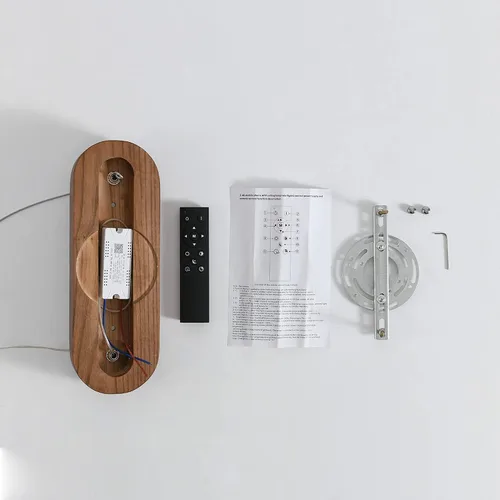 Miniatura 8 de YISDESIGN Lámpara colgante lineal de madera Lámpara colgante minimalista Lámpara lineal de madera Iluminación de isla de cocina de 40 W regulable