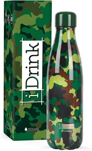 Miniatura 12 de IDRINK® Botella térmica revolucionaria, 2 paredes, botella de acero inoxidable, 16.9 fl oz UNICORN
