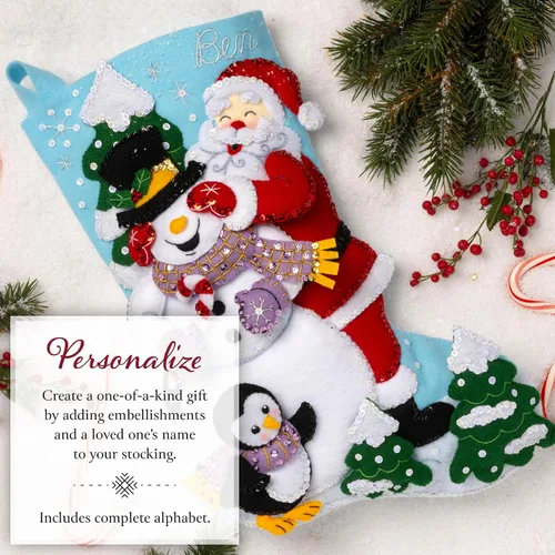 Miniatura 4 de Bucilla Kit de fabricación de calcetines de 18 pulgadas, Adivina quién, perfecto para manualidades y manualidades, 89614E