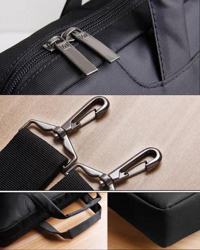 Miniatura 4 de Bolsa para laptop de 18.4 pulgadas de nylon impermeable con amortiguación, apta para laptops de juego de hasta 18 pulgadas, portátiles, computadoras