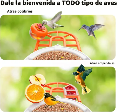 Miniatura 4 de HARYMOR Comedero para pájaros con cámara con IA para identificar especies de aves alimentado por energía solar, casa inteligente para pájaros