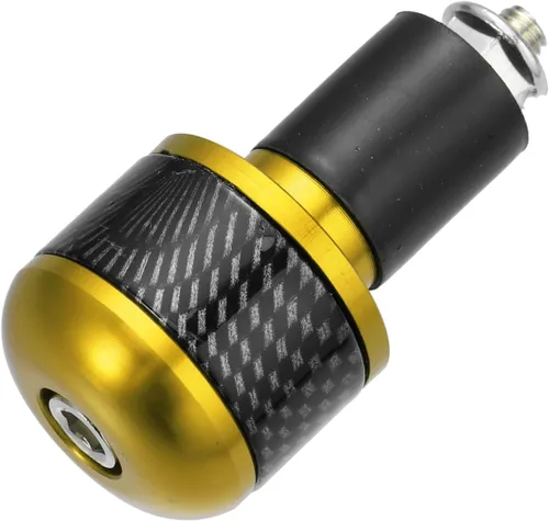 Miniatura 5 de X AUTOHAUX 1 par 7/8 "0.866 in tono dorado motocicleta manillar extremos barra extremos tapón fibra carbono patrón para motocicleta