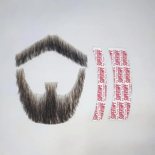 Barba falsa realista entretenimiento/drama/fiesta/película, bigote falso pelo facial, barba falsa, pelo facial de cabra, pegado con adhesivo para