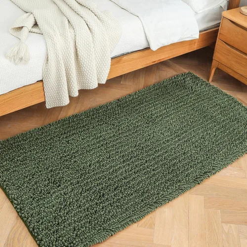 Miniatura 86 de FLOLEOPA Alfombras de Baño de Microfibra de Felpa Suave, Alfombras de Baño Absorbentes Antideslizantes Lavables a Máquina, Tapetes de Baño para Beige