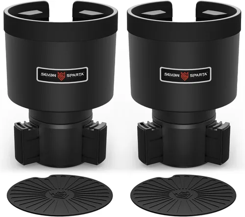 SEVEN SPARTA - 2 organizadores de portavasos para automóvil con base ajustable, para Hydro Flasks de 32/40 onzas, Yeti Ramblers de 20/26/30 onzas y