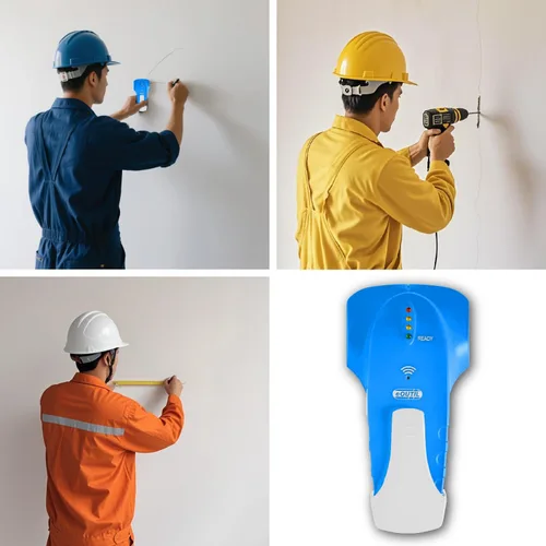 Miniatura 7 de Escáner de pared con buscador de pernos, sensor detector de madera y metales para pared de 3/4 de pulgada de grosor (Bule)