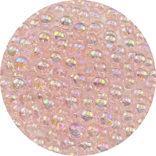 Miniatura 30 de 2000 cuentas redondas acrílicas de 0.157 pulgadas (0.157 in), cuentas espaciadoras de colores AB con agujero para bricolaje, pulseras, collares